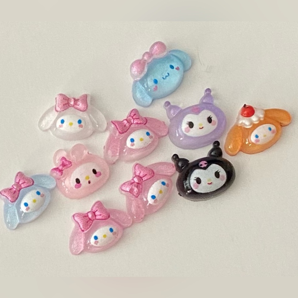 10 Mini melody and friends Nail Charms
